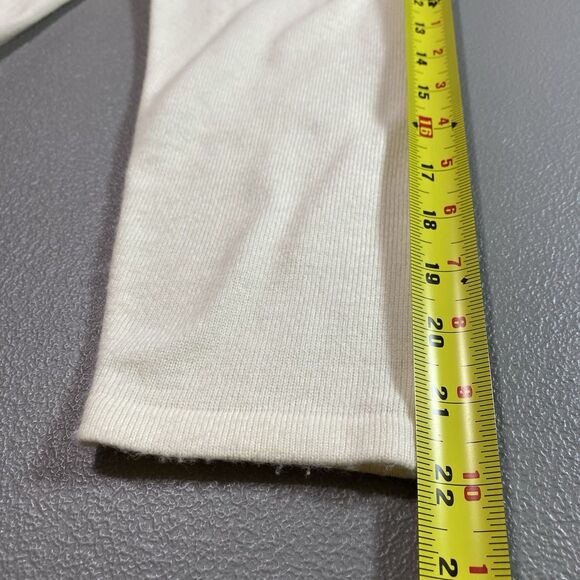 Womens Sweater Cream Black Embroidered Beaded Floral Trim Round Neck Size M - Picture 6 of 8